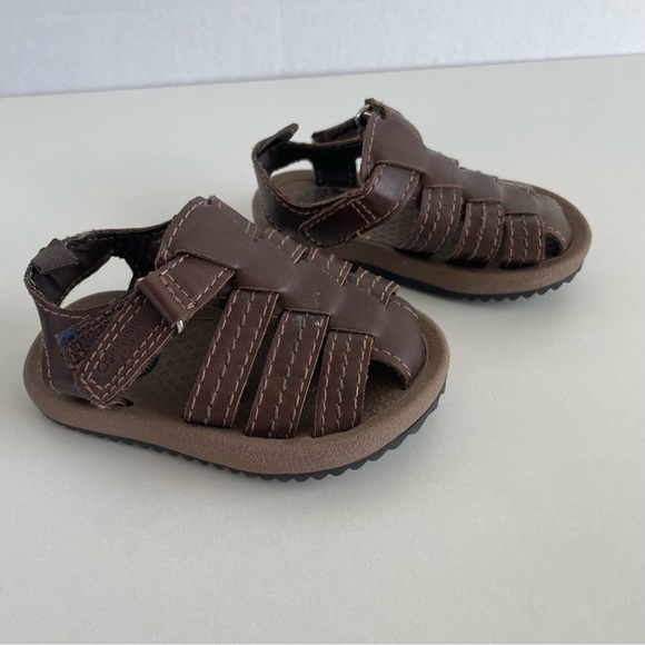 OshKosh B'Gosh | Gymboree Infant Shoes Sandals Bundle (2) Brown Size 3 - Picture 6 of 12